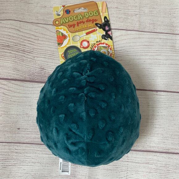 Avocado Dog Toy Avoca-Dog with Squeaker by Bow-Wow Pet Products Toss Fetch Play - Picture 5 of 8